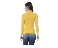 KAYU 10110-02-IW-R-P1 Women's Woollen Full Sleeves High Neck Skivvy for Winter (Yellow, Free Size)-thumb1