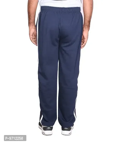 Indistar Men's Premium Cotton Warm Wollen Lower/Track Pants with 1 Zipper Pocket and 1 Open Pocket for Winter_Blue_Size-38-thumb4