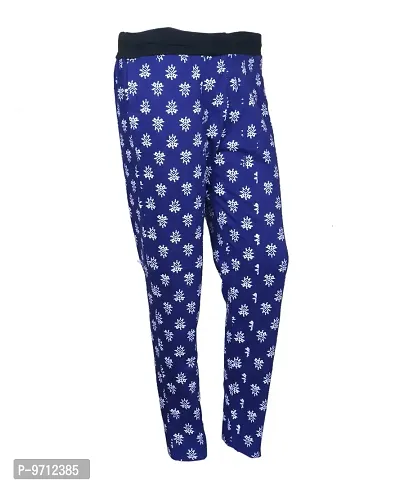 Indistar Women Cotton Printed Lower/Track Pants with 2 Open Pocket(Pack of 2)_Color-Blue/Black_Size-40_73200-1013-IW-P2-40-thumb3