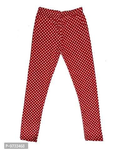 KAYU? Girl's Velvet Printed Leggings Fashionable Ultra Comfortable for Winters [Pack of 3] Black, Red White, Red Blue-thumb5
