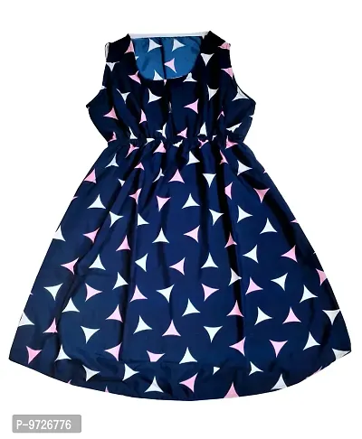 KAYU? Kids Girl's Crepe Printed Frock Dress for Girl's - Regular Fit [Pack of 3] Multicolor1-thumb4