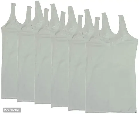 KAYU Women's Cotton Camisole Slips Use (Pack of 6)(10836-6-IW-B-P6-XL_White_Size-XL)