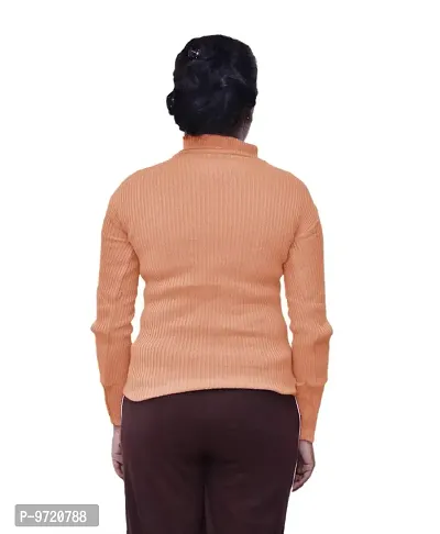 KAYU Women's Woolen Warm High Neck/skivvy (Ws-08 -iw-y-p1-m_Orange_M)-thumb2