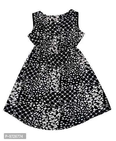 KAYU? Kids Girl's Crepe Printed Frock Dress for Girl's - Regular Fit [Pack of 3] Multicolor10-thumb5