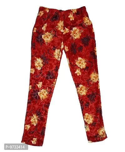 KAYU? Girl's Velvet Printed Leggings Fashionable for Winters [Pack of 4] Multicolor Q-thumb5