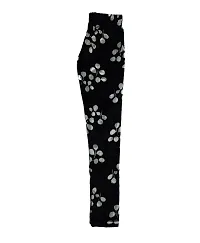 KAYU? Girl's Velvet Printed Leggings Fashionable Ultra Comfortable for Winters [Pack of 2] Dark Brown, Black Cream-thumb3