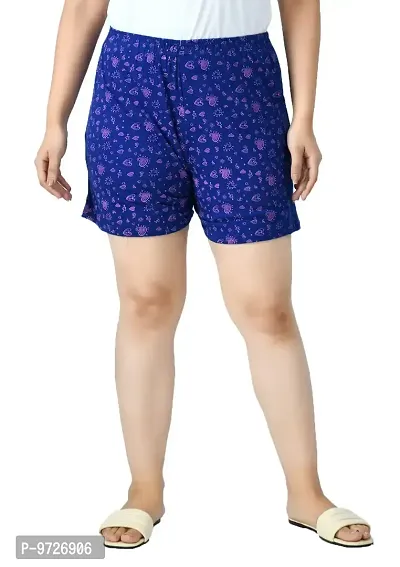 KAYU? Women's Cotton Regular Fit Solid and Printed Shorts/Hot Pant [Pack of 4] Multicolor13-thumb2