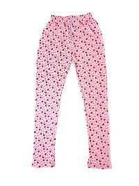 KAYU? Girl's Cotton Printed Leggings Slim Fit Cotton Stretchable Leggings [Pack of 3] Pink, Yellow, Baby Pink-thumb1