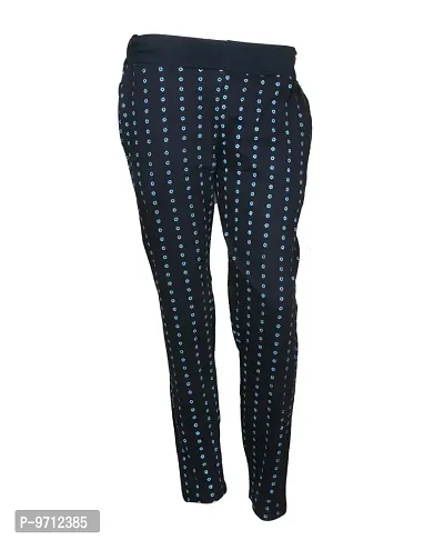 Indistar Women Cotton Printed Lower/Track Pants with 2 Open Pocket(Pack of 2)_Color-Blue/Black_Size-40_73200-1013-IW-P2-40-thumb4