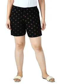 KAYU? Women's Cotton Regular Fit Solid and Printed Shorts/Hot Pant [Pack of 4] Multicolor13-thumb2