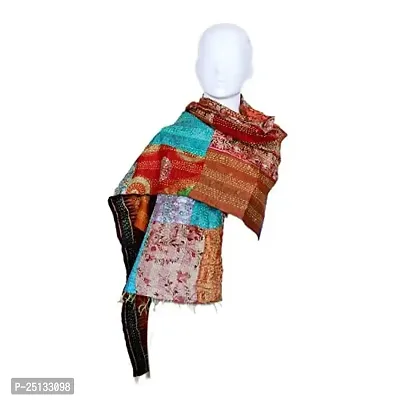 Elite Red Viscose Printed Stoles For Women