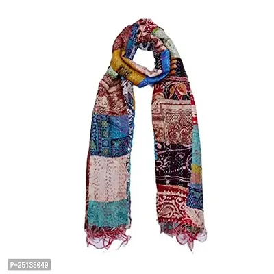 Elite Multicoloured Silk Printed Stoles For Women