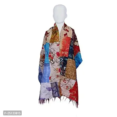 Elite Multicoloured Silk Printed Stoles For Women-thumb2