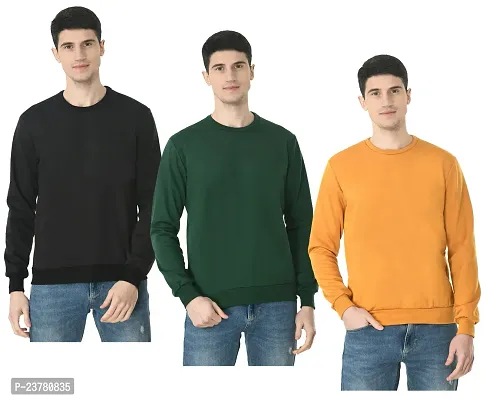 Stylish Fancy Fleece Sweatshirts For Men Pack Of 3