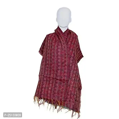 Elite Red Silk Printed Stoles For Women-thumb2