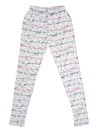 KAYU? Girl's Cotton Printed Leggings Slim Fit Cotton Stretchable Leggings [Pack of 3] White1, White, Yellow-thumb1