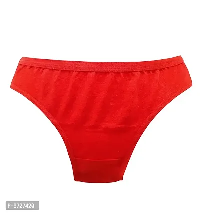 KAYU? Women's Cotton Solid Panty [Pack of 2] Red, Black1-thumb2