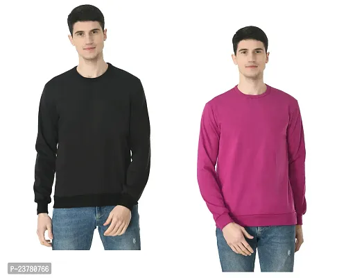 Stylish Fancy Fleece Sweatshirts For Men Pack Of 2