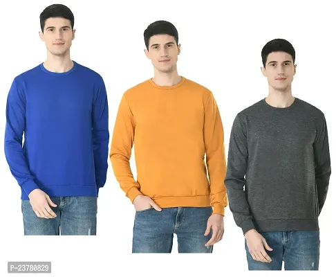 Stylish Fancy Fleece Sweatshirts For Men Pack Of 3