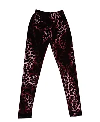 KAYU? Girl's Velvet Printed Leggings Fashionable for Winters [Pack of 3] Dark Brown, Grey, Red Yellow-thumb1