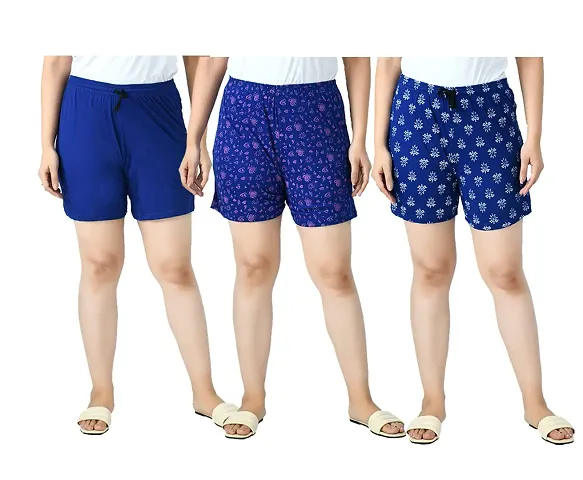 IndiWeaves&#174; Women's Regular Solid and Shorts/Hot Pant [Pack of 3]