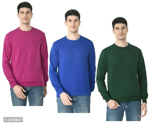 Stylish Fancy Fleece Sweatshirts For Men Pack Of 3