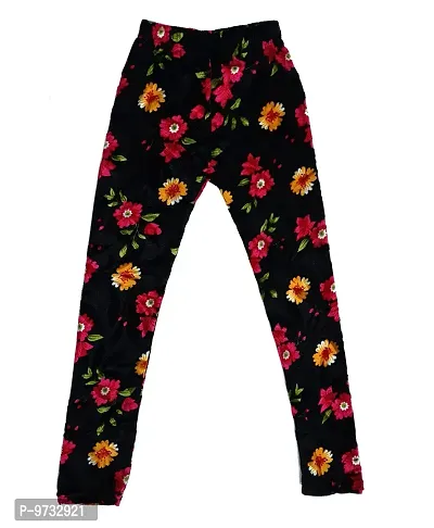 KAYU? Girl's Velvet Printed Leggings Fashionable Ultra Comfortable for Winters [Pack of 4] Dark Brown, Black, Red White, Purple-thumb5