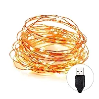 3 Meter LED Fairy String Light Warm White, 10ft (30 Bulbs) Outdoor/Indoor Lights | USB Powered | Starry Decoration Light for Diwali, Wedding, Birthday Party, Home Wall Bedroom Decoration (Pack Of 2)-thumb2