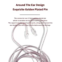 Concept Kart JCALLY PJ2 MMCX Upgrade Cable, 5N Oxygen-Free Copper Lossless Anti-Noise Resolution 3.5MM Plug Golden Earphone Upgrade Cable with Mic-thumb2