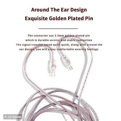 Concept Kart JCALLY PJ2 MMCX Upgrade Cable, 5N Oxygen-Free Copper Lossless Anti-Noise Resolution 3.5MM Plug Golden Earphone Upgrade Cable with Mic-thumb3