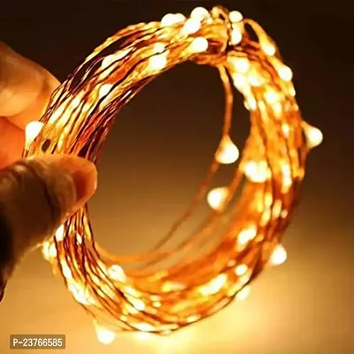 5 Meter Warm White LED Fairy String Light, 16ft Outdoor/Indoor Light | Waterproof | Battery Powered | Starry Decoration Light for Diwali, Wedding, Birthday Party, Home Decoration and More-thumb0