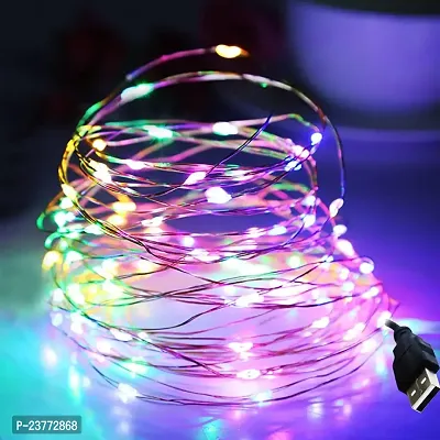 Multi-Color 100 Bulbs LED Fairy String Light, 33ft (10 Meter) Outdoor/Indoor, Waterproof, USB Powered, Starry Decoration Light for Diwali, Wedding, Birthday Party, Home Decoration?(Pack Of 1)-thumb0