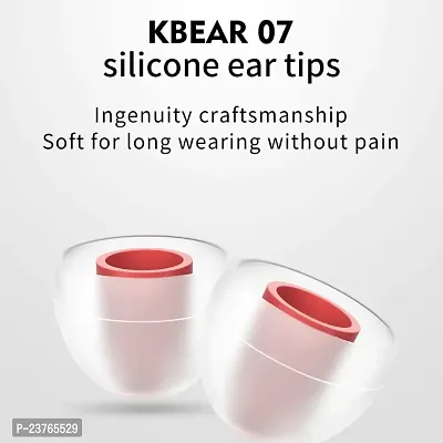 KBEAR KB07 Silicone IEM Earphone Eartips, 5 Pairs (S/M/L/M-/M+) Soft  Elastic Noise Reduction Comfortable Replacement earplugs-thumb2