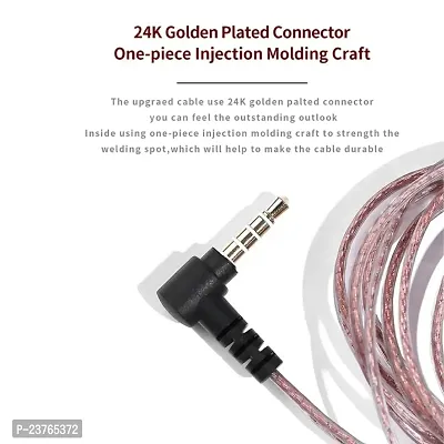 Concept Kart JCALLY PJ2 0.75MM QDC Upgrade Cable, 5N Oxygen Free Copper Lossless Anti-Noise Resolution 3.5MM Plug Earphone Upgrade Cable with Mic-thumb2