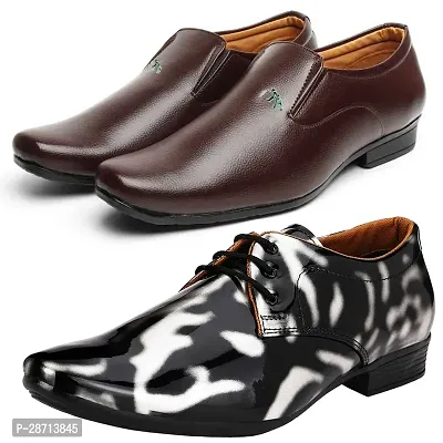 Trendy Formal Shoes Combo For Men And Boys (Pack Of 2)