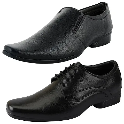 Fancy Trendy Formal Shoes Combo For Men And Boys (Pack Of 2)