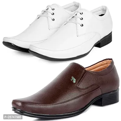 Classy Solid Formal Shoes for Men, Pack of 2