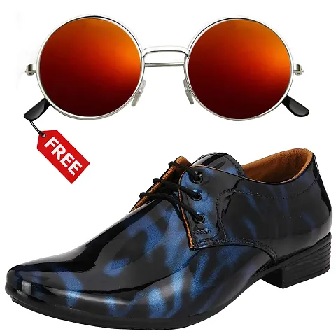 Aadab Trendy Solid Formal Shoes with Sunglass for Men