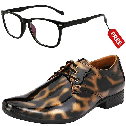 Walkaroo Classic Solid Formal Shoes for Men with Sunglass