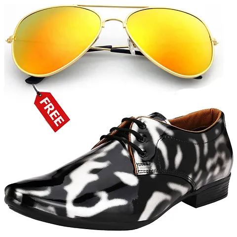 Classic Solid Formal Shoes for Men with Sunglass