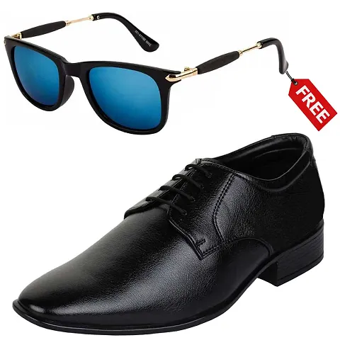 Fancy Classic Solid Formal Shoes for Men with Sunglass