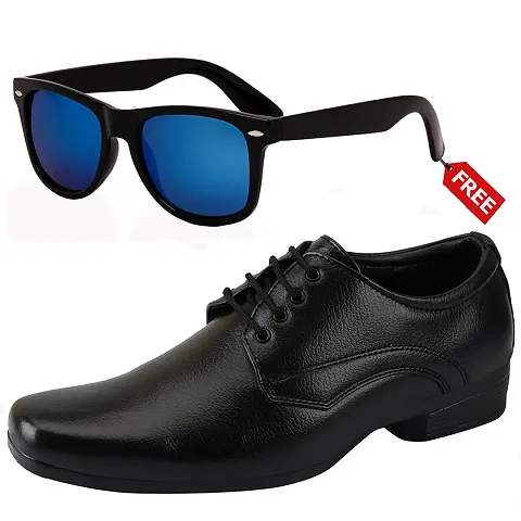Trendy Vitoria Synthetic Leather Formal Shoes With Wallet and Belt