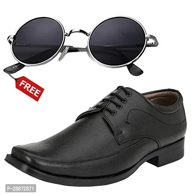 Classic Solid Formal Shoes for Men with Sunglass