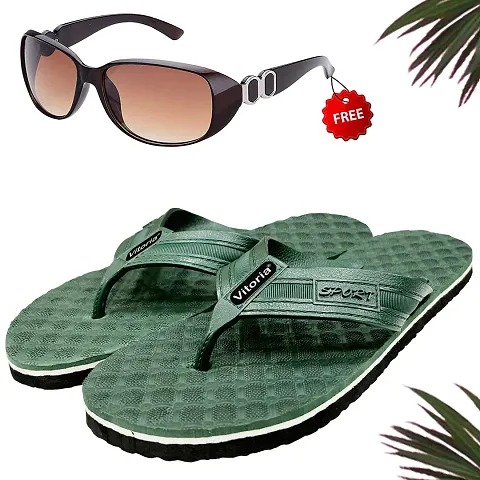 Graceful Flip-Flop Sleeper With Free Sunglasses Combo For Men And Boys