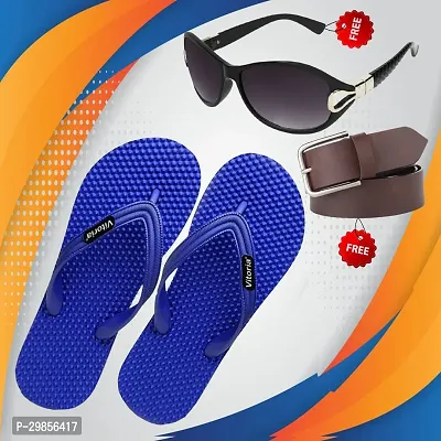 Stylish Slipper with Belt and Sunglass Combo for Men