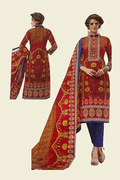 Elegant Dress Material with Dupatta For Women