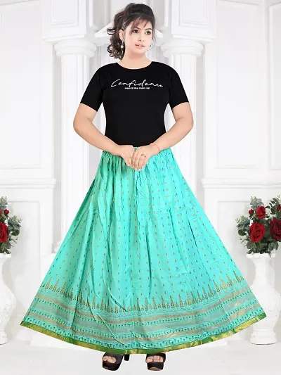 Stunning Rayon Printed Skirt For Women