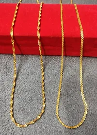 Set of 2 Brass Chains 27 Inch Long-thumb3