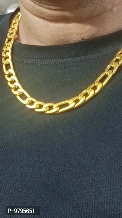 Thick and Heavy Gold Plated Chain Short Length 10 mm thick Chain-thumb3