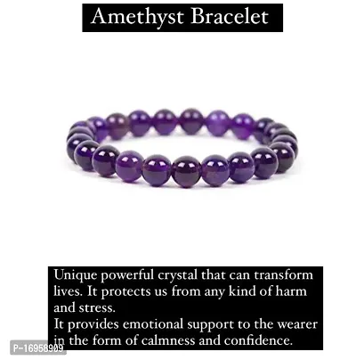 Stylish Amethyst Bracelet-thumb0